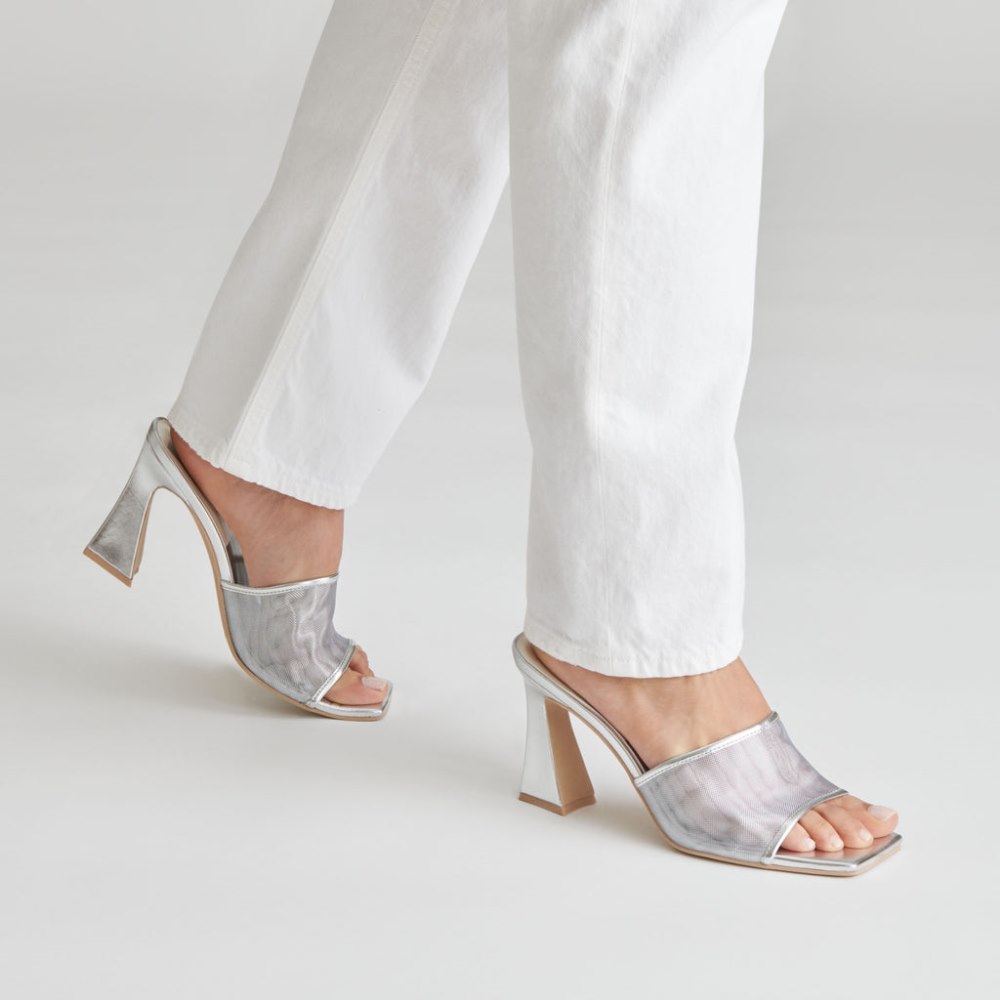 Dolce Vita Narda Heels Silver Mesh