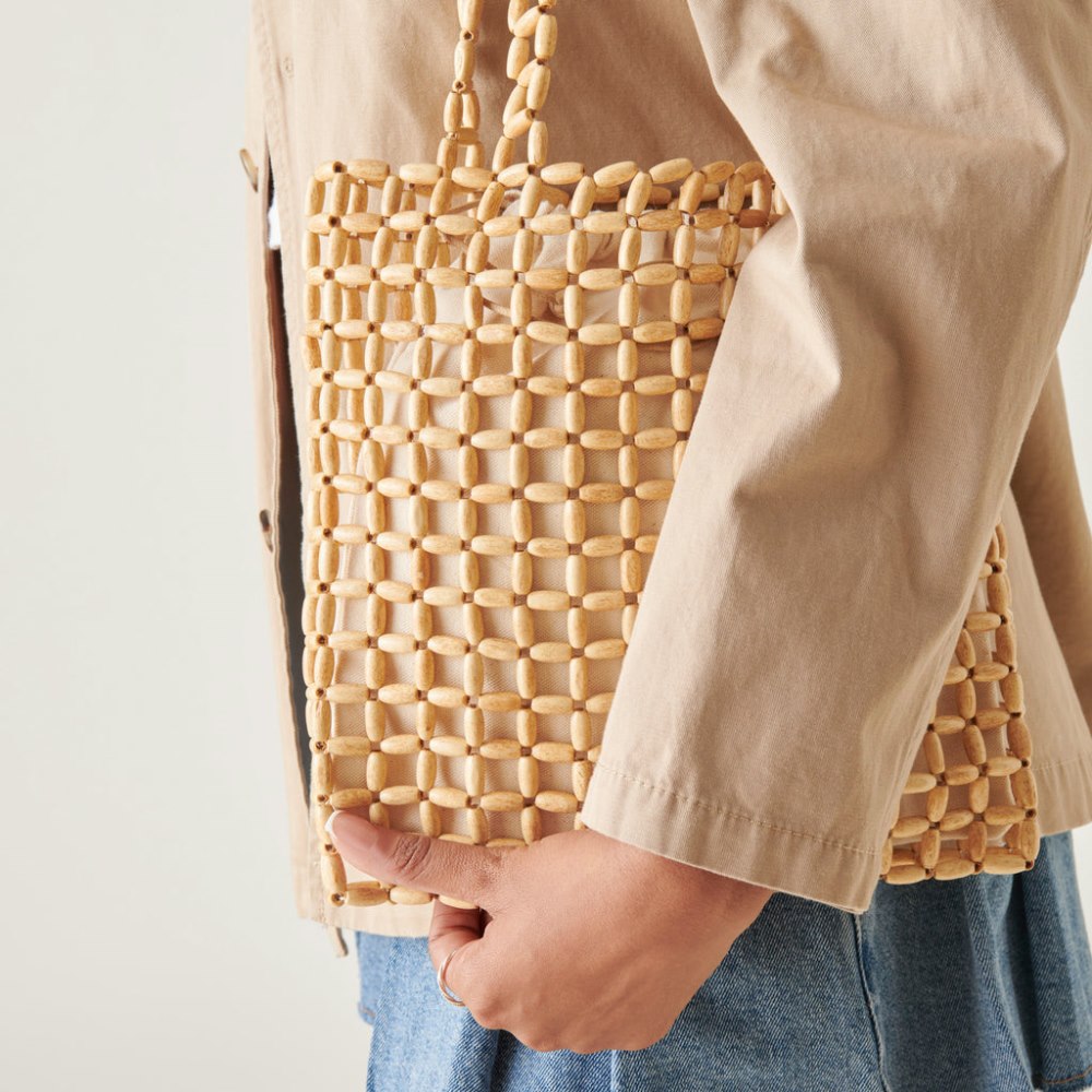 Dolce Vita Hannah Shoulder Bag Natural Wood