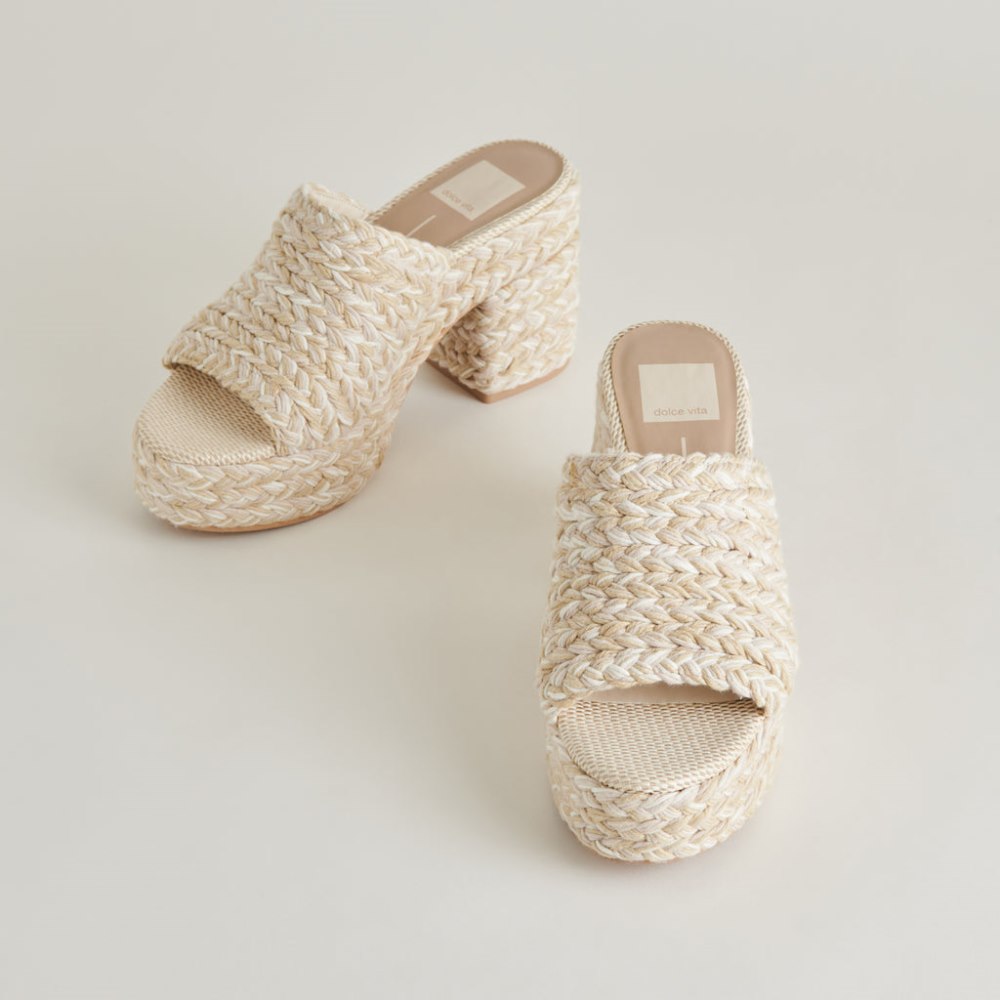 Dolce Vita Lady Heels Ivory Multi Woven