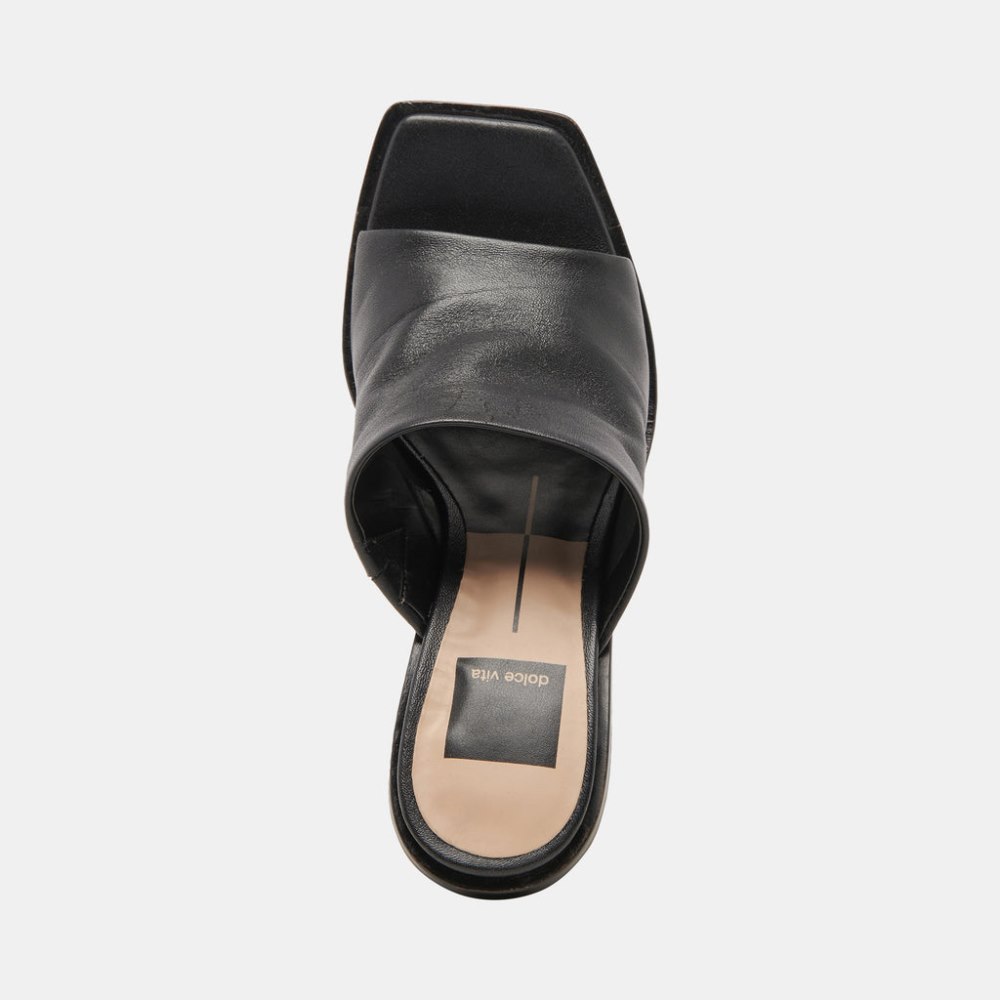 Dolce Vita Gilded Wedges Black Leather