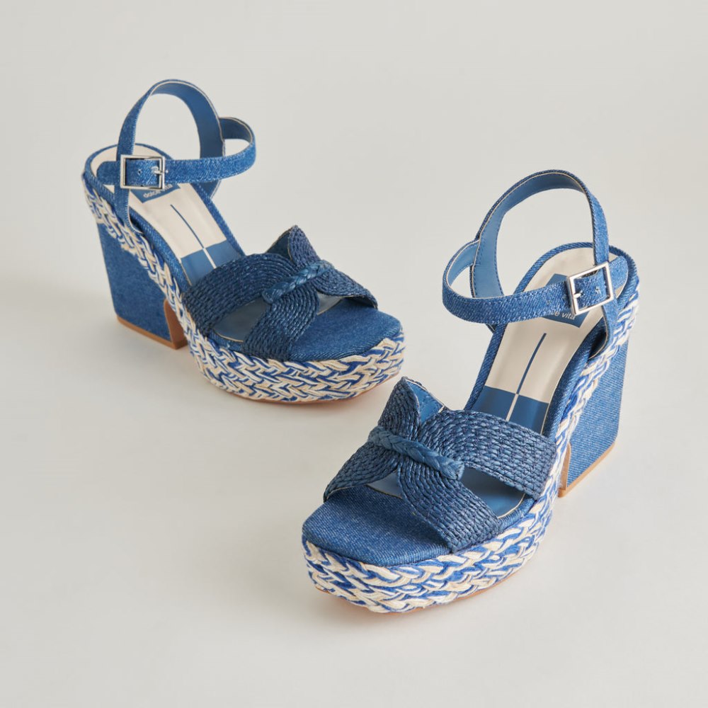 Dolce Vita Cale Heels Blue Denim
