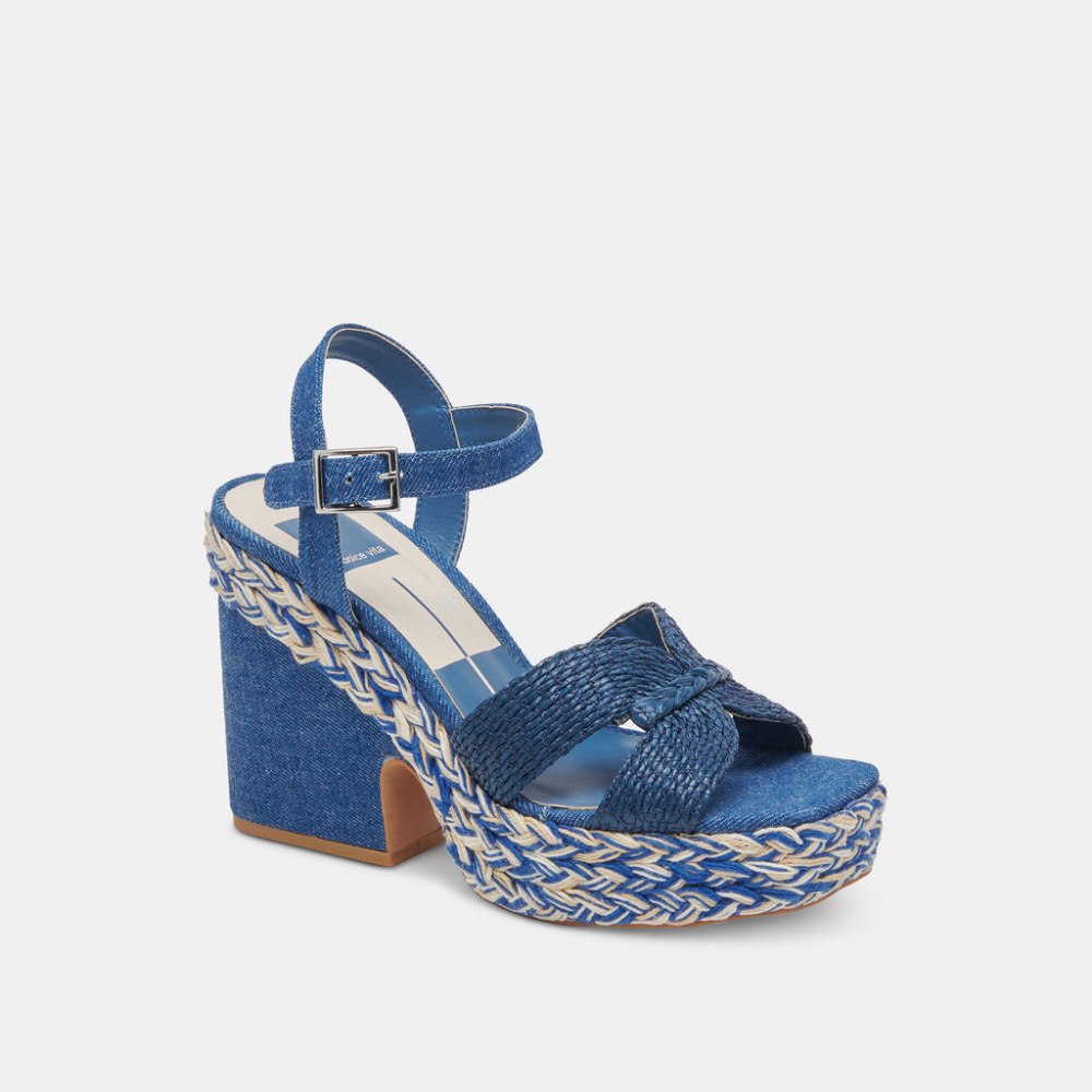 Dolce Vita Cale Heels Blue Denim