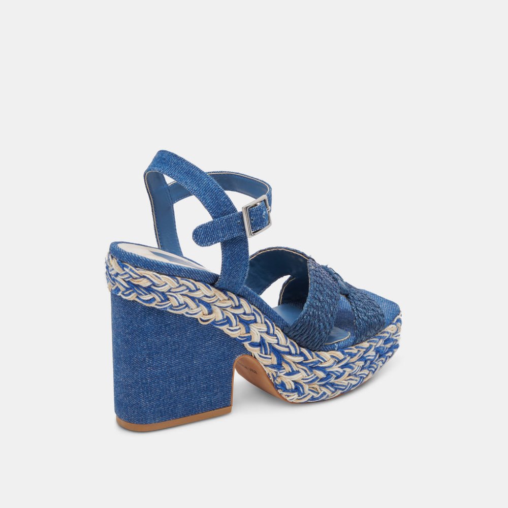 Dolce Vita Cale Heels Blue Denim