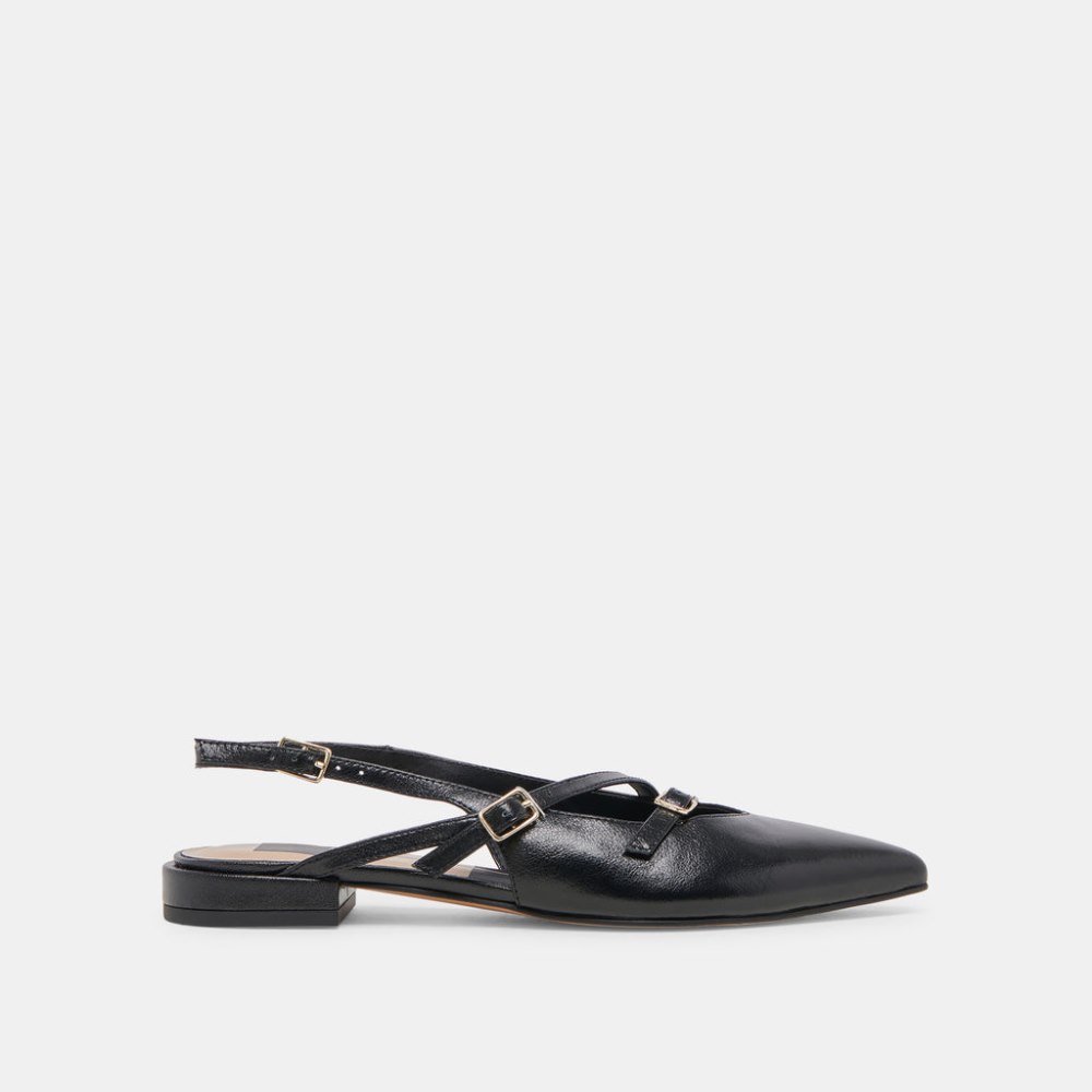 Dolce Vita Pamla Flats Black Crinkle Patent