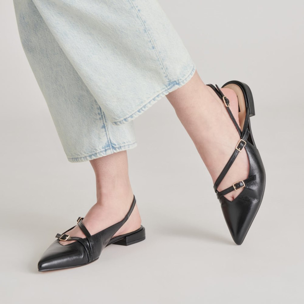 Dolce Vita Pamla Flats Black Crinkle Patent