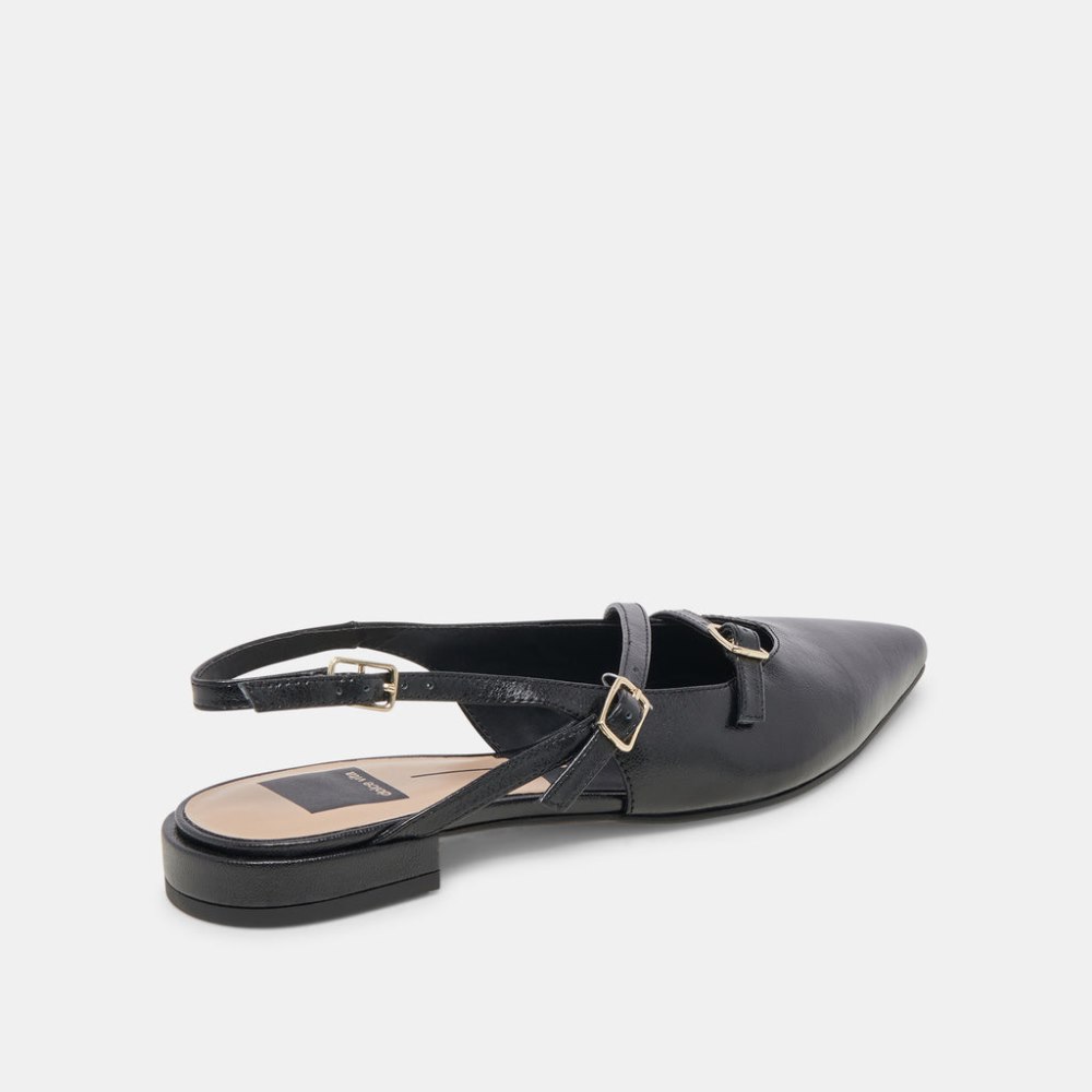 Dolce Vita Pamla Flats Black Crinkle Patent