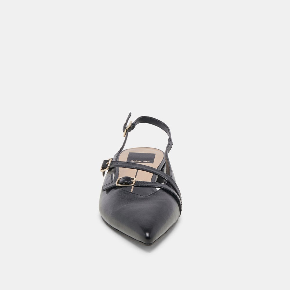 Dolce Vita Pamla Flats Black Crinkle Patent