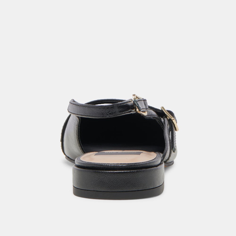 Dolce Vita Pamla Flats Black Crinkle Patent