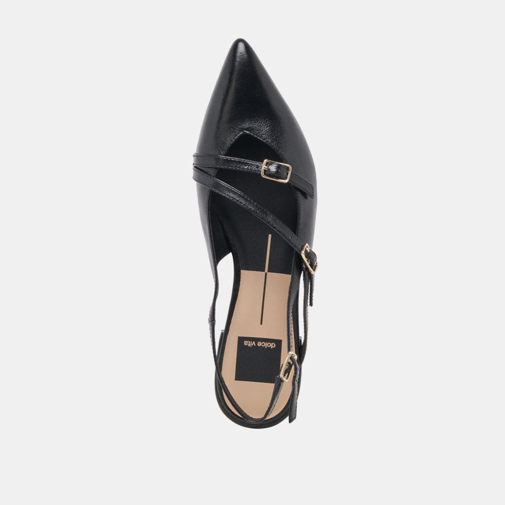 Dolce Vita Pamla Flats Black Crinkle Patent