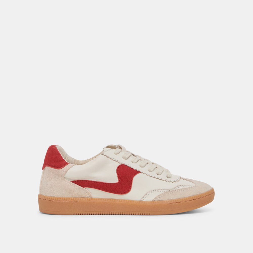 Dolce Vita Notice Sneakers White Red Leather