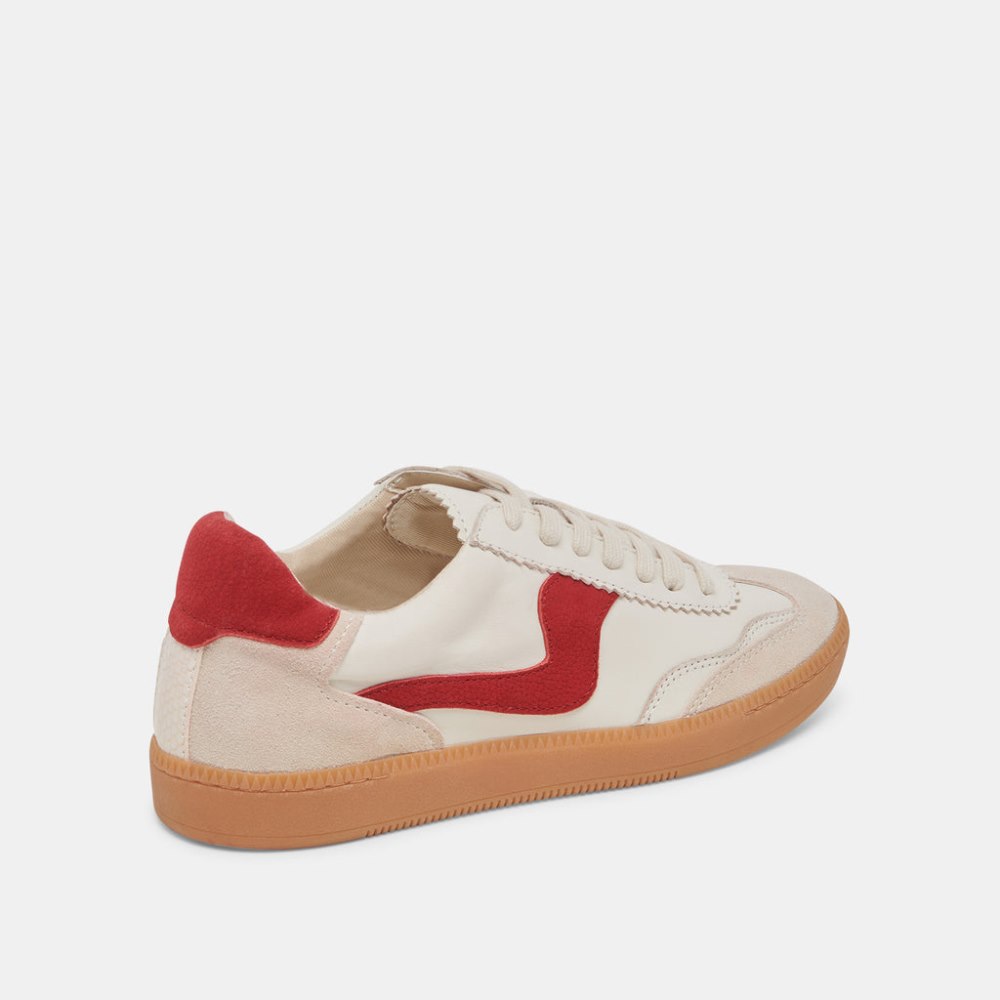 Dolce Vita Notice Sneakers White Red Leather