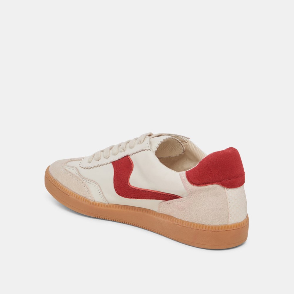 Dolce Vita Notice Sneakers White Red Leather