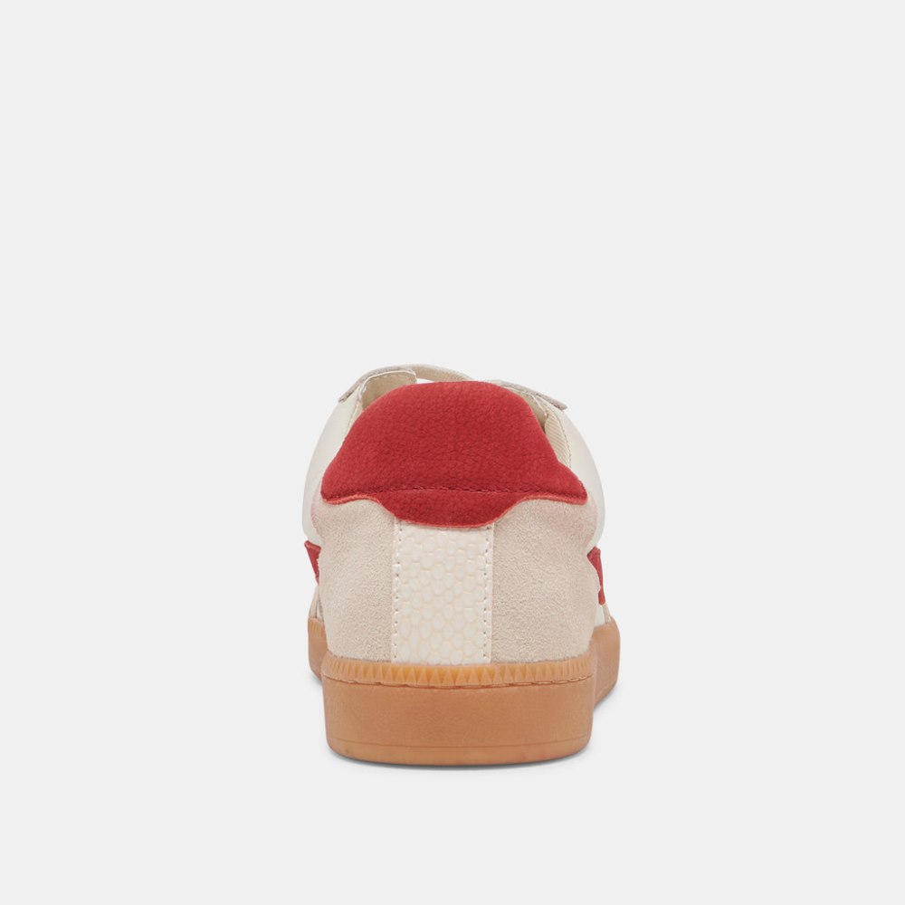 Dolce Vita Notice Sneakers White Red Leather