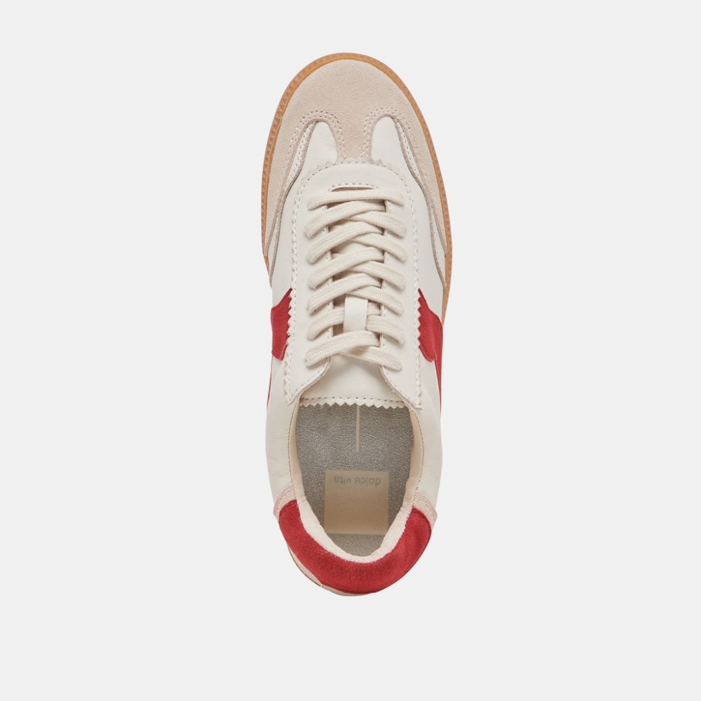 Dolce Vita Notice Sneakers White Red Leather