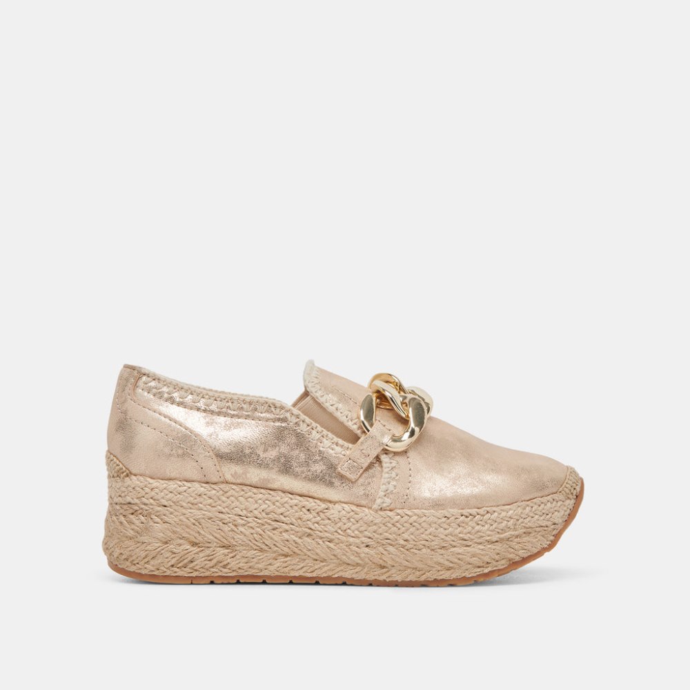 Dolce Vita Jhenee Espadrille Sneakers Light Gold Nubuck