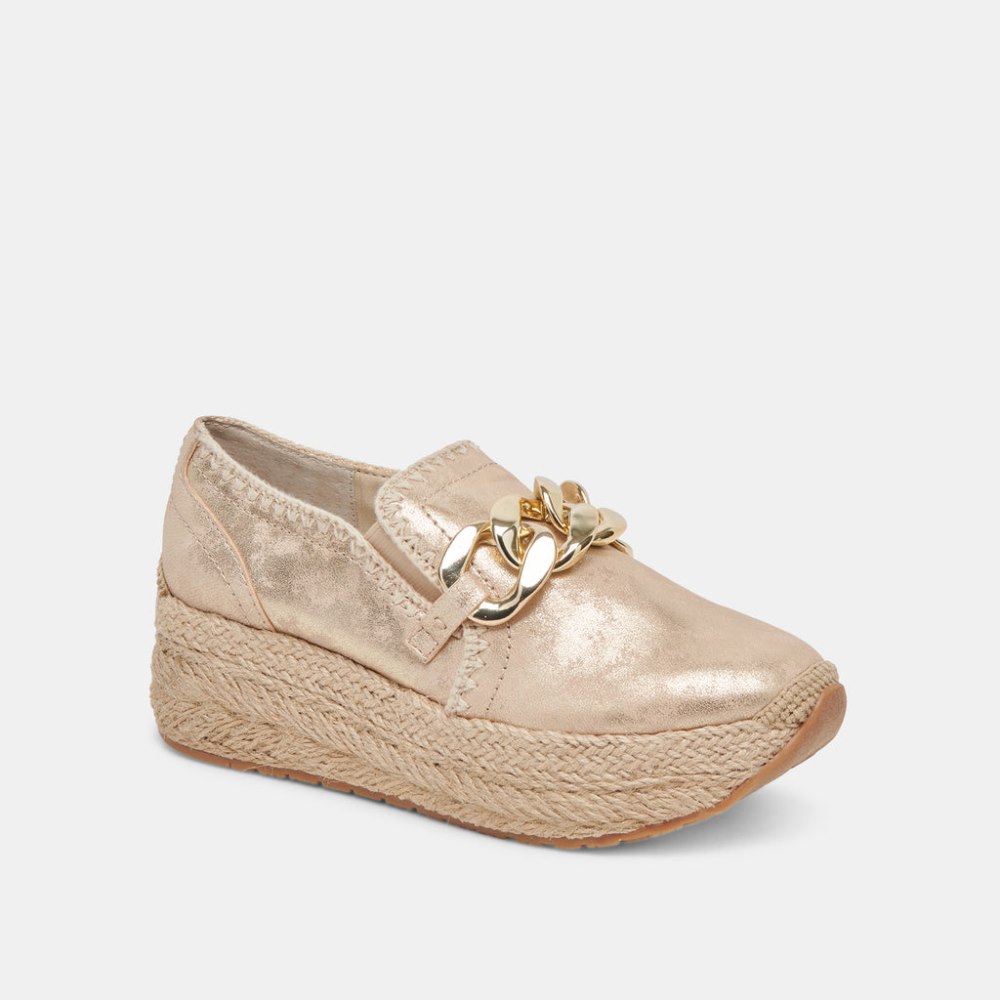 Dolce Vita Jhenee Espadrille Sneakers Light Gold Nubuck