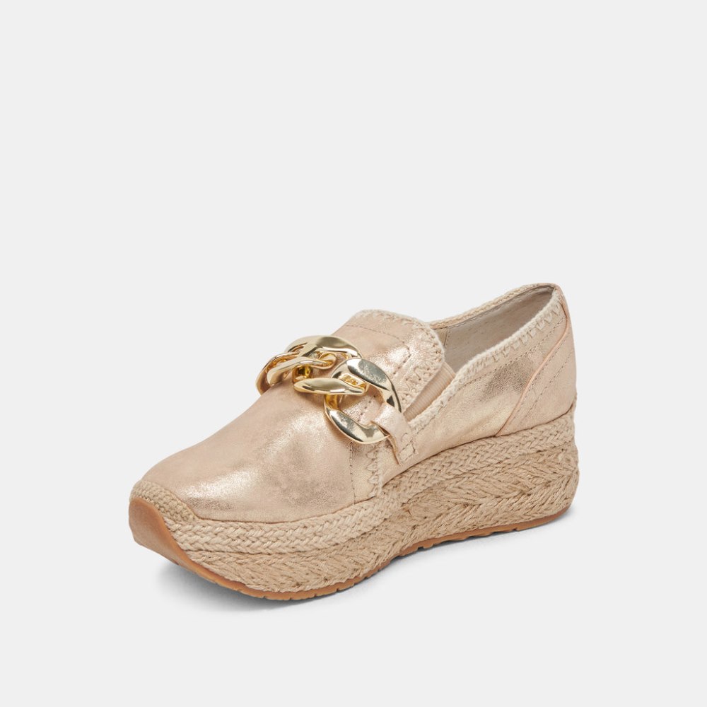 Dolce Vita Jhenee Espadrille Sneakers Light Gold Nubuck