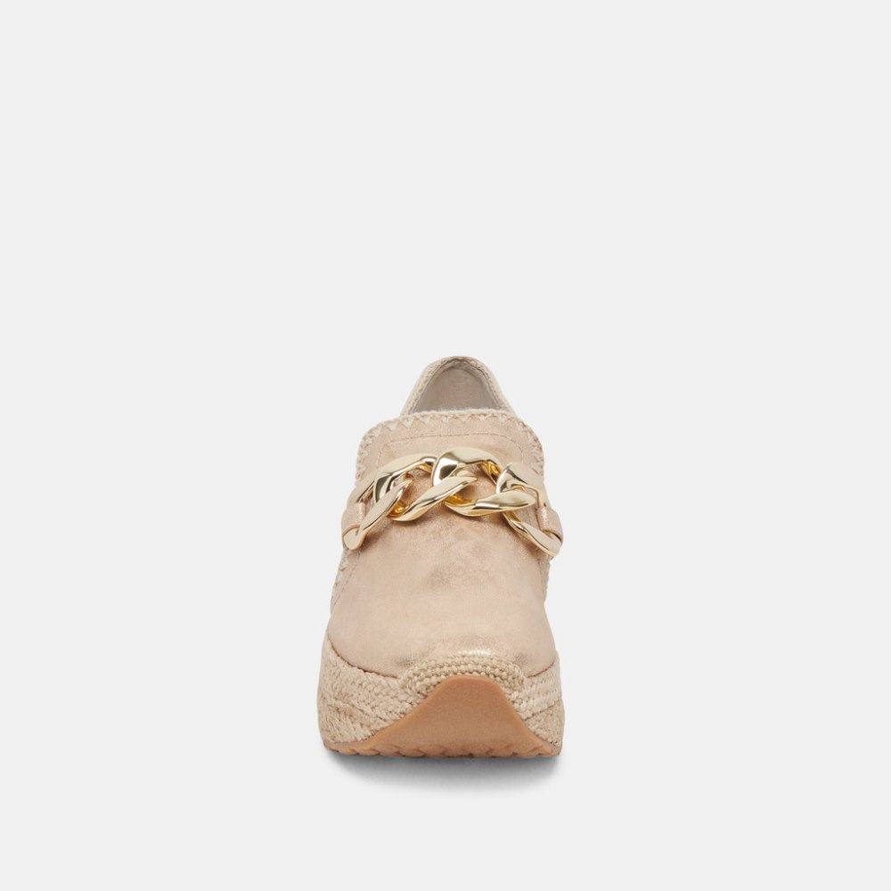 Dolce Vita Jhenee Espadrille Sneakers Light Gold Nubuck
