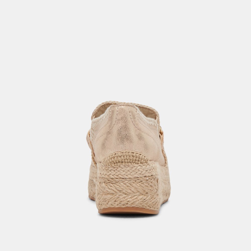 Dolce Vita Jhenee Espadrille Sneakers Light Gold Nubuck