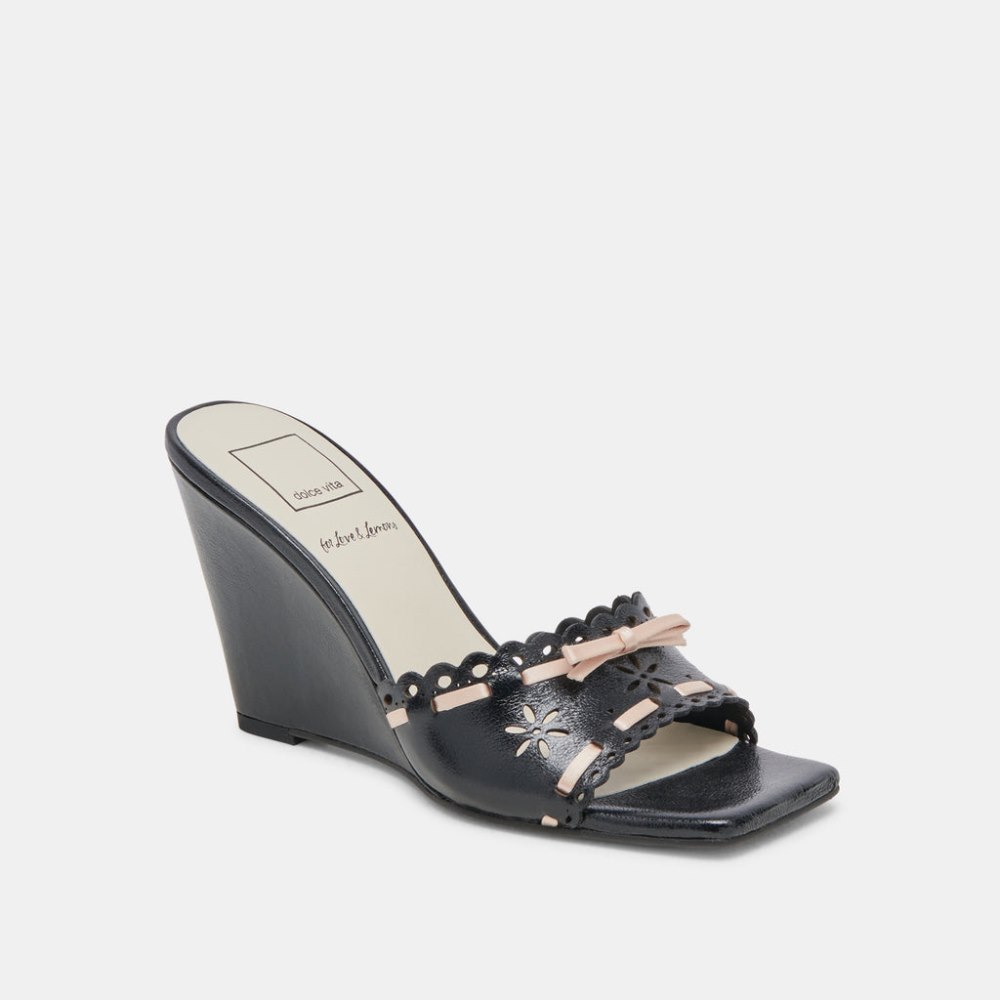 Dolce Vita Madale Wedges Midnight Patent Leather