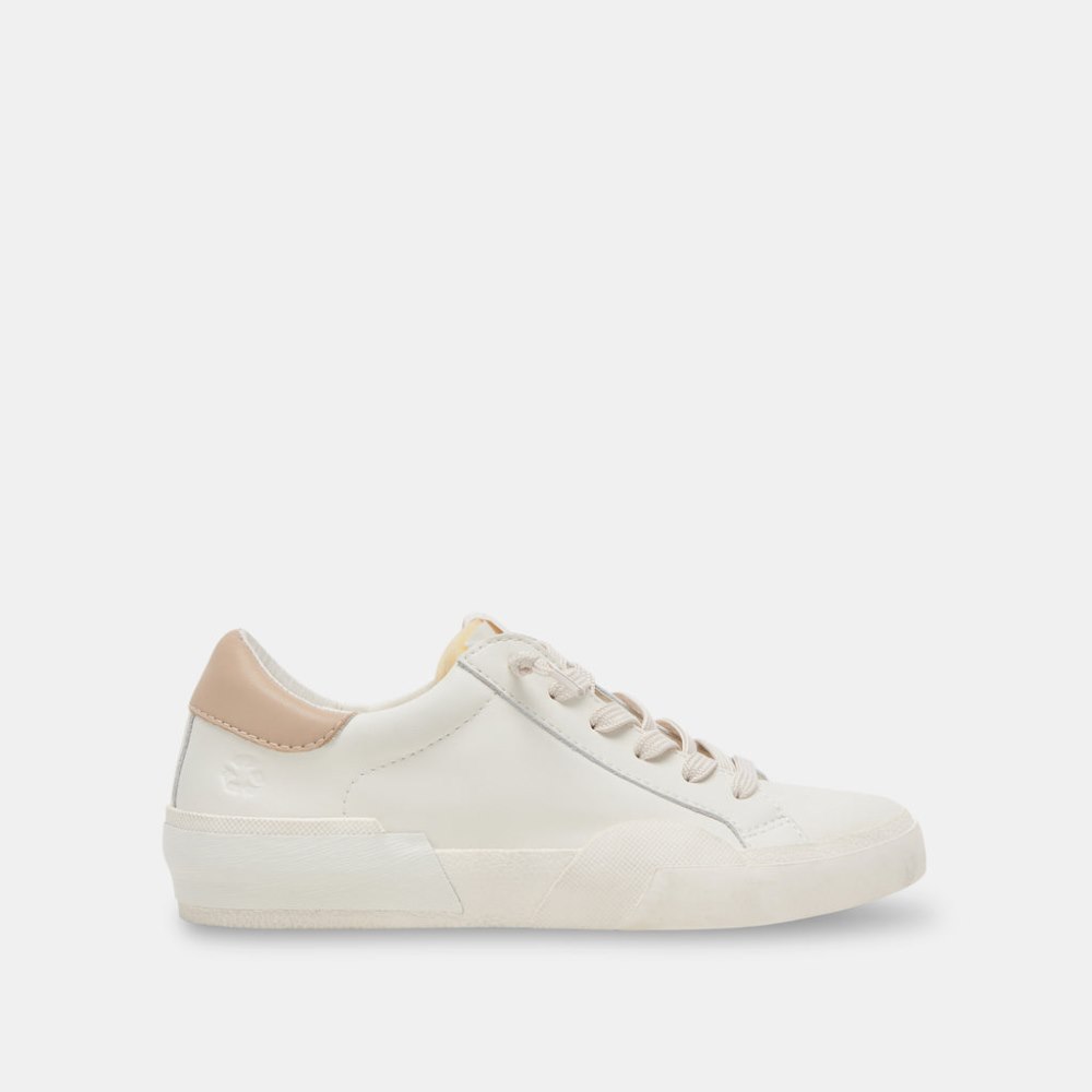 Dolce Vita Zina Foam 360 Sneakers White Dune Recycled Leather