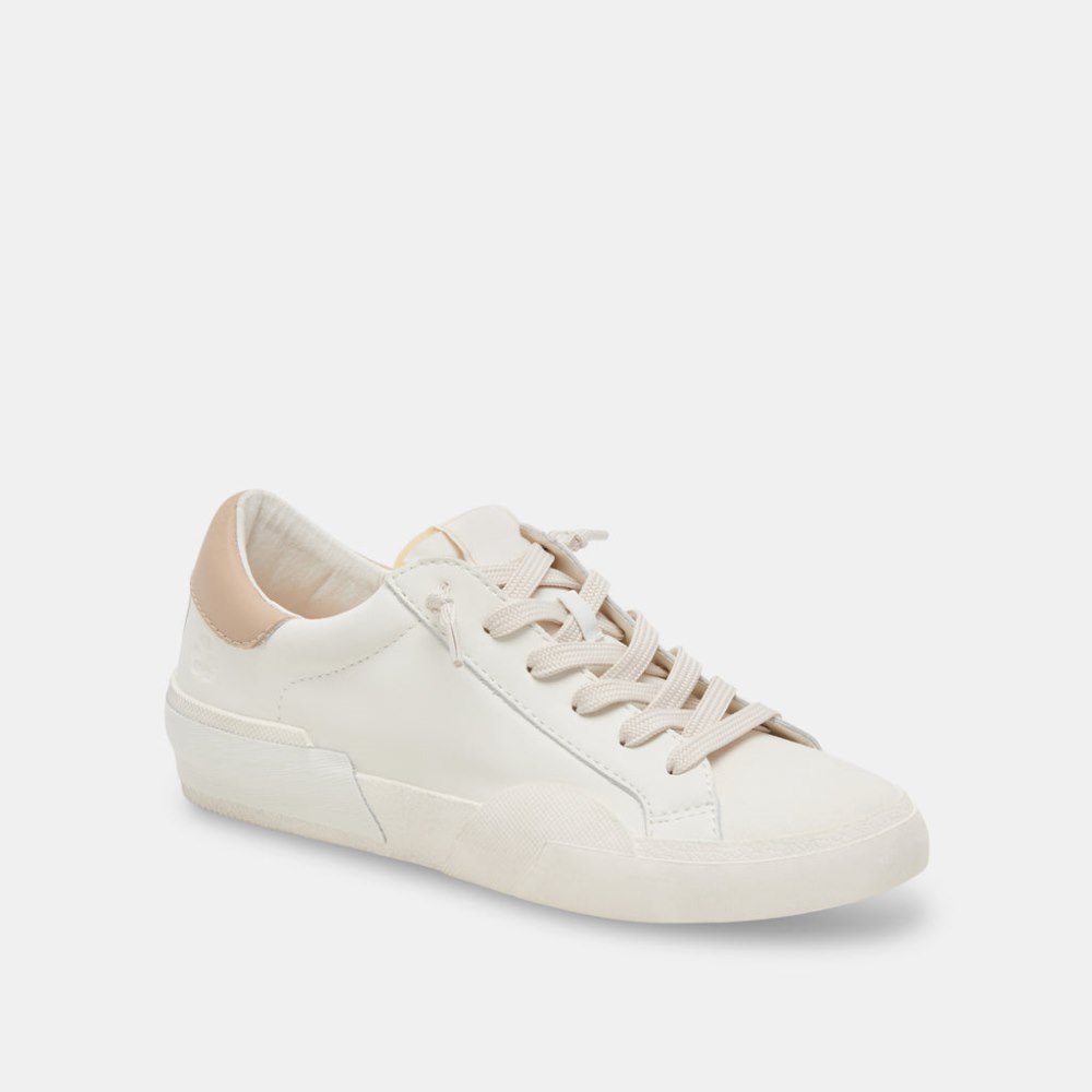 Dolce Vita Zina Foam 360 Sneakers White Dune Recycled Leather