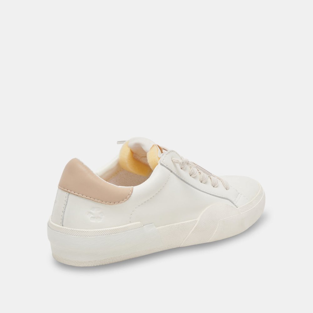 Dolce Vita Zina Foam 360 Sneakers White Dune Recycled Leather