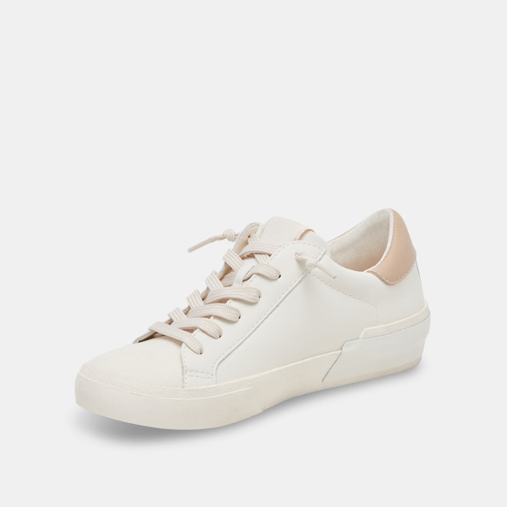 Dolce Vita Zina Foam 360 Sneakers White Dune Recycled Leather