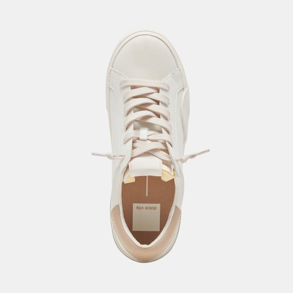 Dolce Vita Zina Foam 360 Sneakers White Dune Recycled Leather