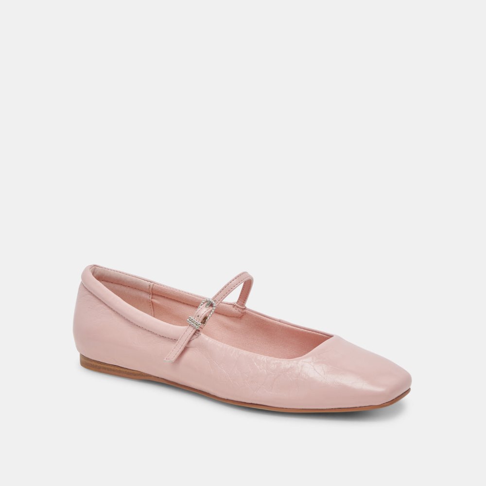Dolce Vita Reyes Ballet Flats Pink Crinkle Patent