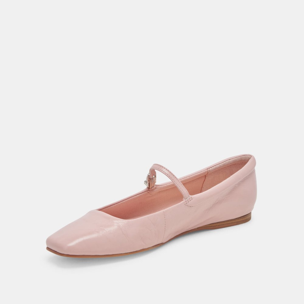 Dolce Vita Reyes Ballet Flats Pink Crinkle Patent