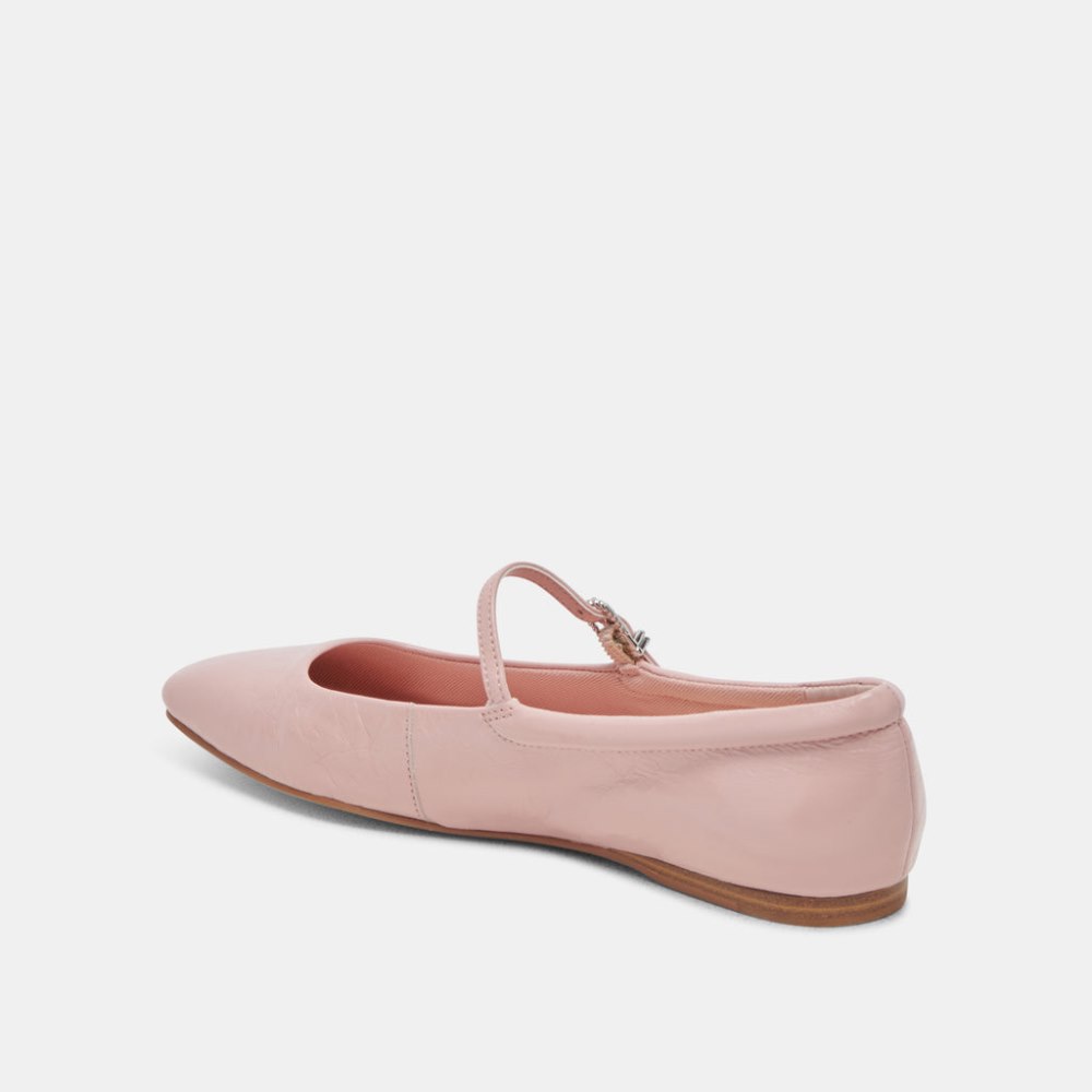 Dolce Vita Reyes Ballet Flats Pink Crinkle Patent