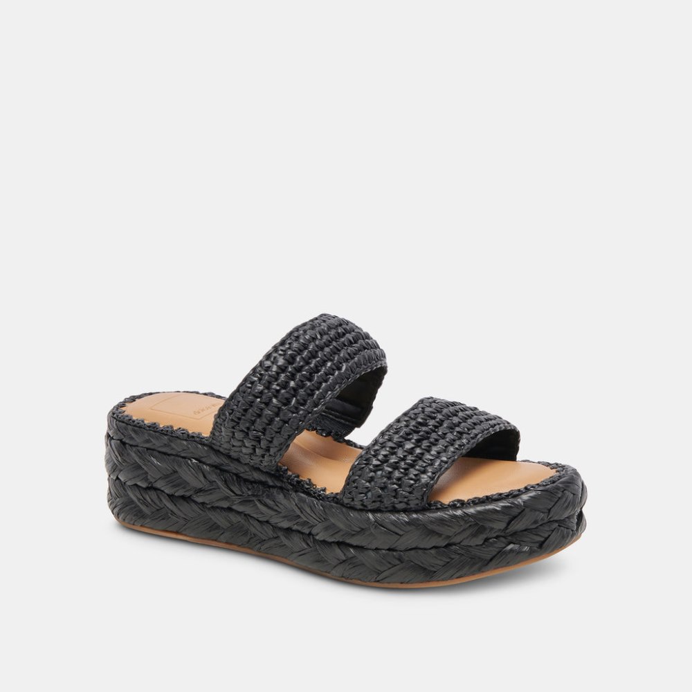 Dolce Vita Corla Sandals Onyx Raffia