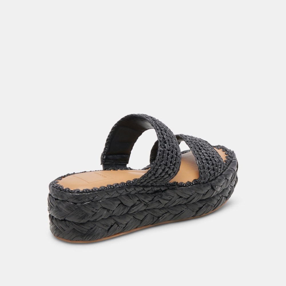 Dolce Vita Corla Sandals Onyx Raffia