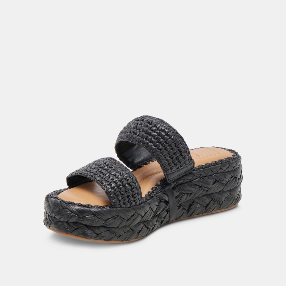 Dolce Vita Corla Sandals Onyx Raffia