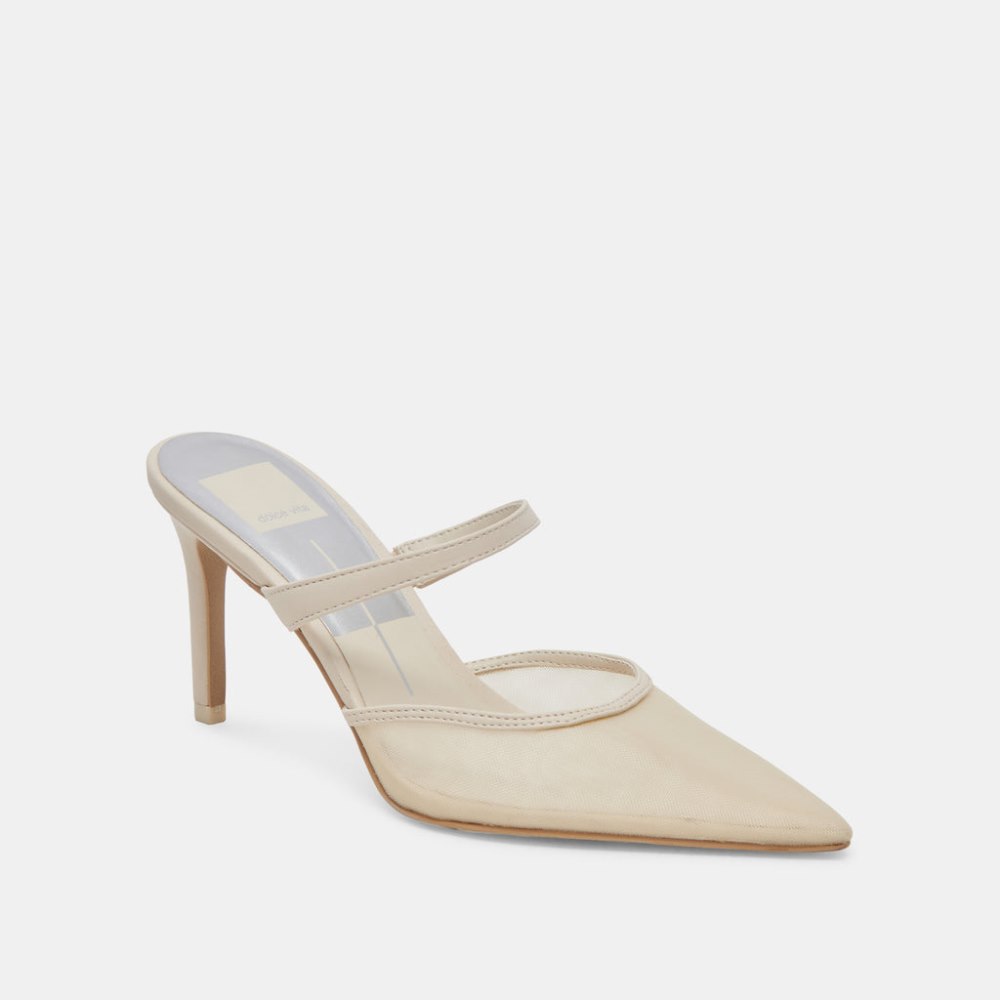 Dolce Vita Katik Heels Ivory Mesh