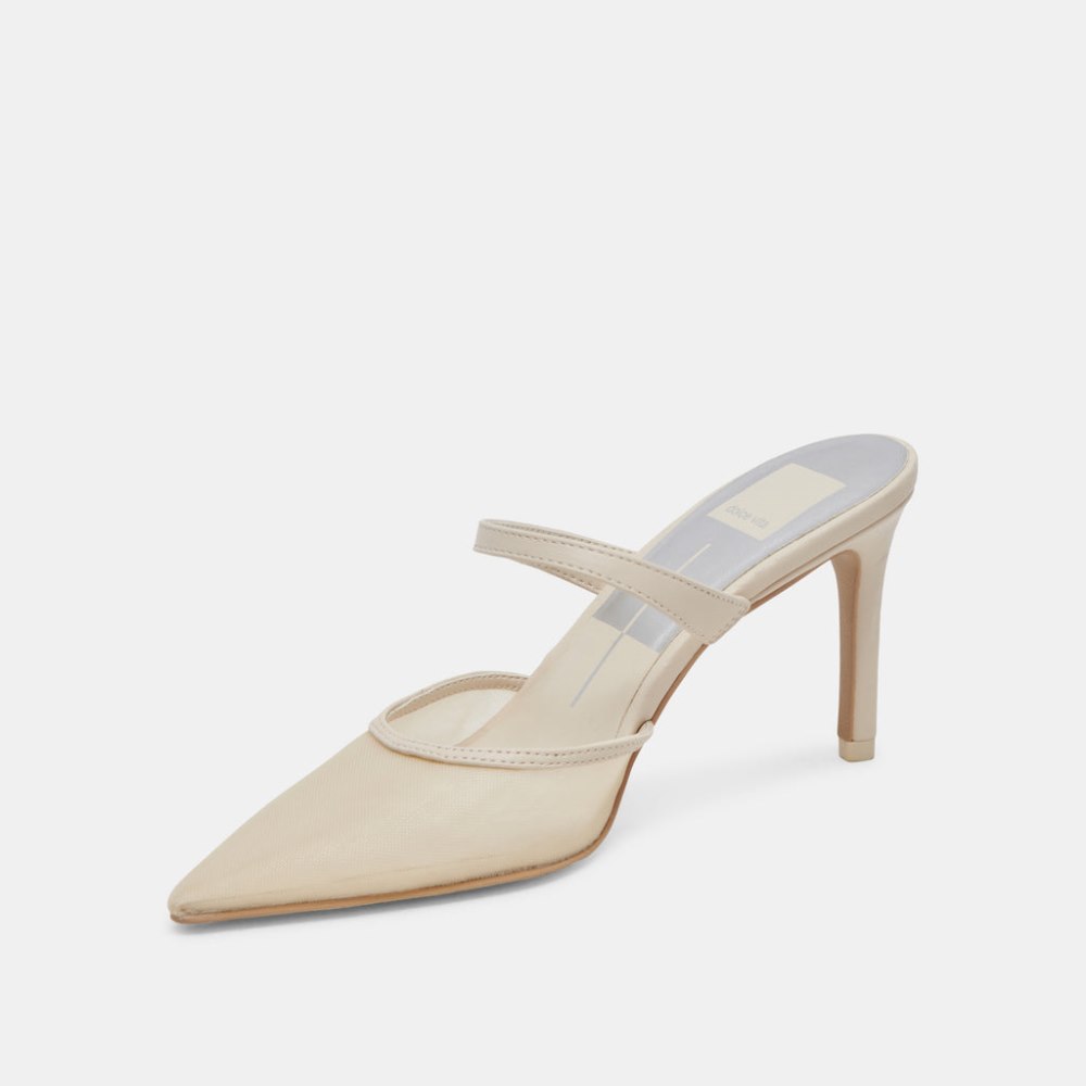 Dolce Vita Katik Heels Ivory Mesh