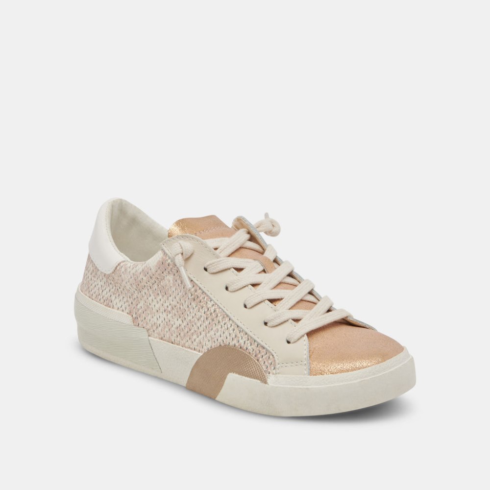 Dolce Vita Zina Sneakers Sand Embossed Leather