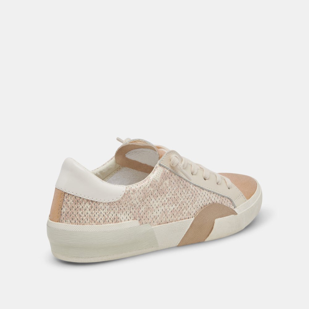Dolce Vita Zina Sneakers Sand Embossed Leather
