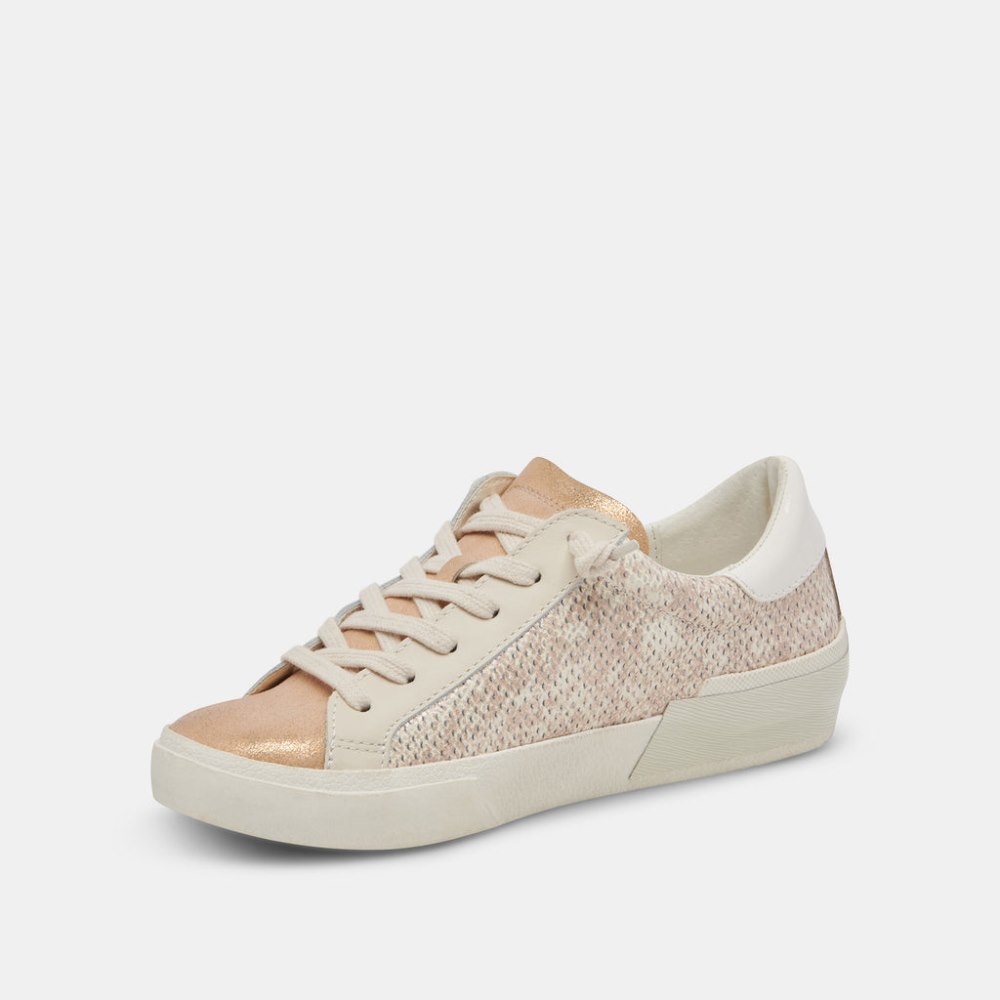 Dolce Vita Zina Sneakers Sand Embossed Leather
