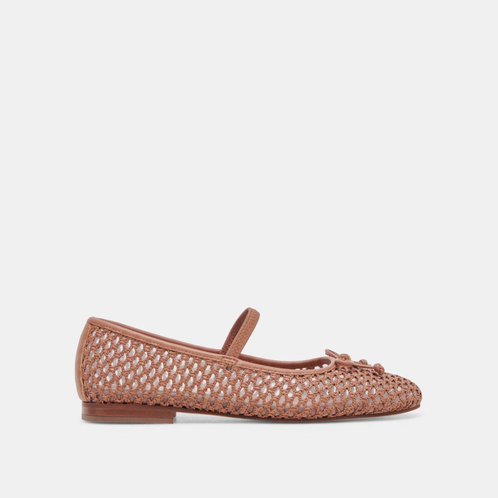 Dolce Vita Carin Raffia Ballet Flats Cider Raffia
