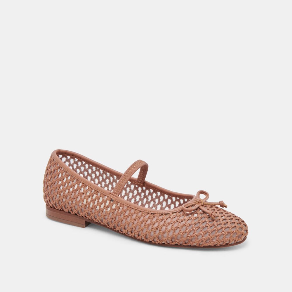 Dolce Vita Carin Raffia Ballet Flats Cider Raffia