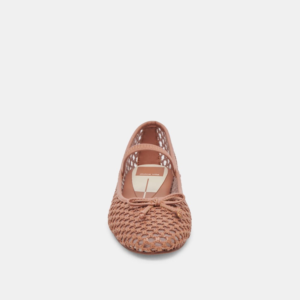Dolce Vita Carin Raffia Ballet Flats Cider Raffia