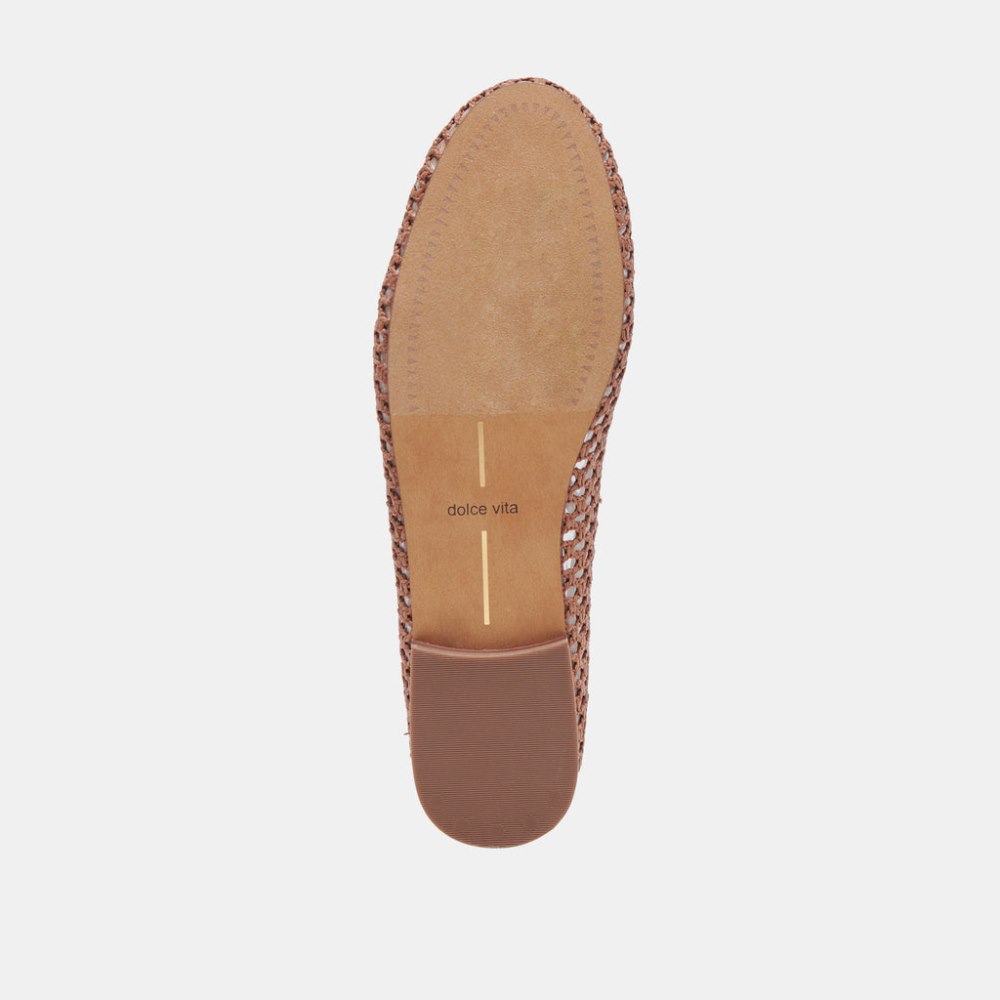Dolce Vita Carin Raffia Ballet Flats Cider Raffia