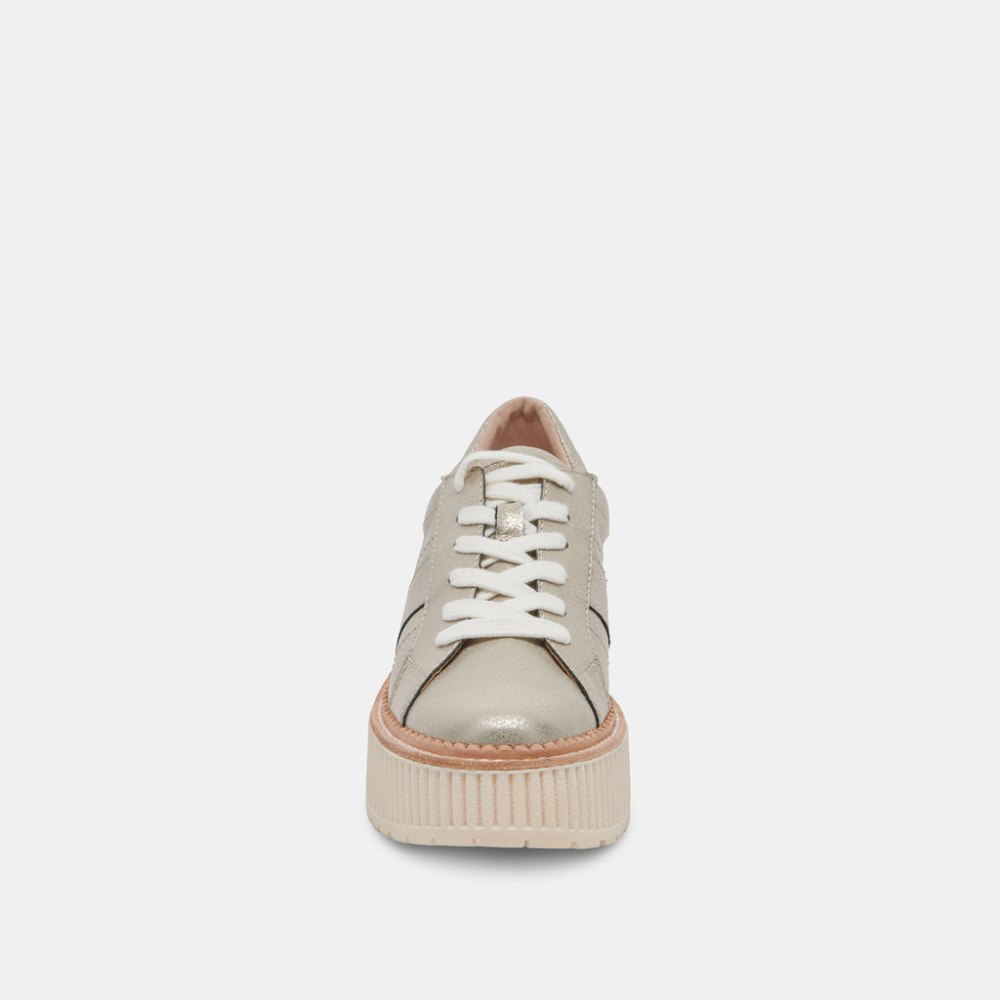 Dolce Vita Tiger Sneakers Light Gold Leather