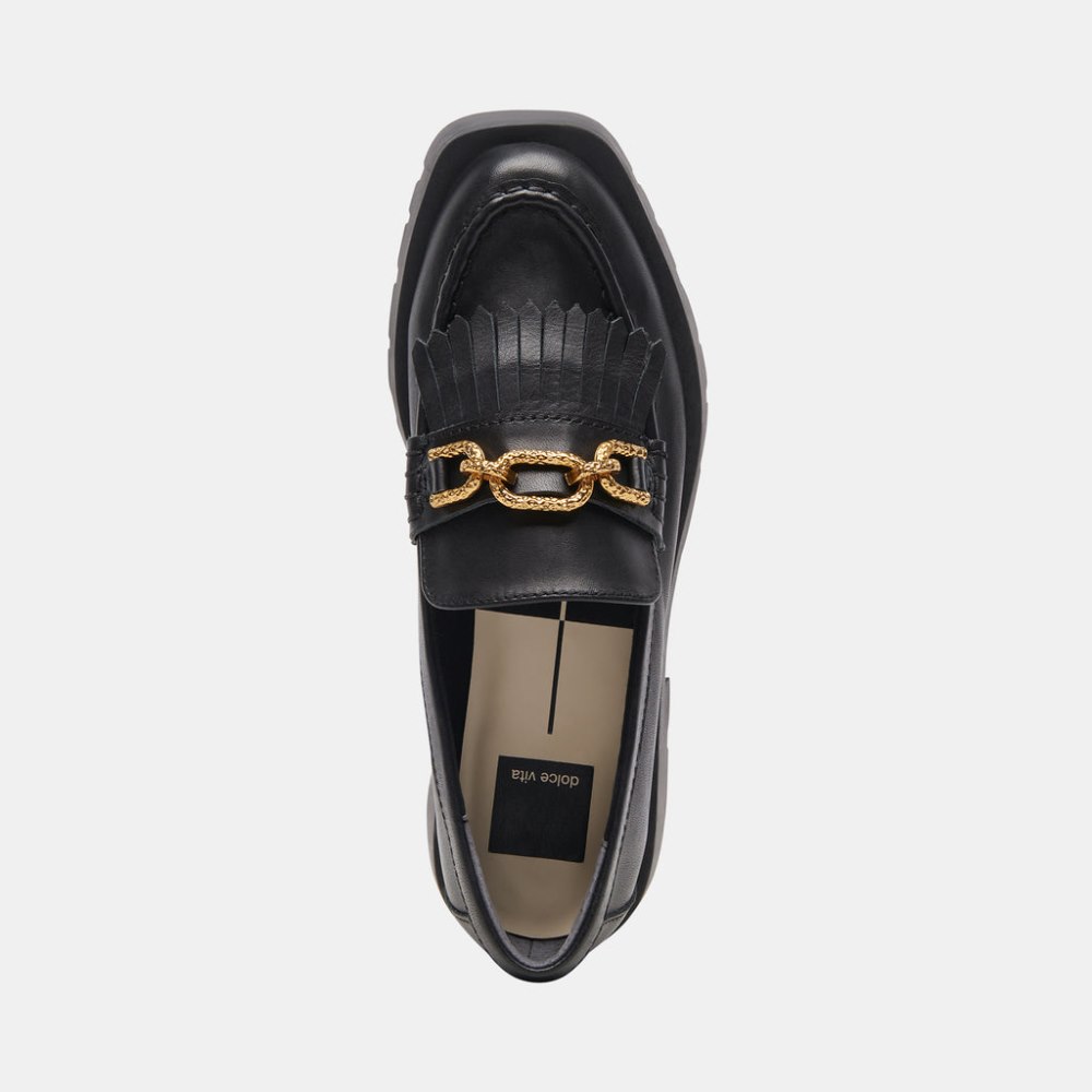Dolce Vita Erna Wide Flats Black Leather