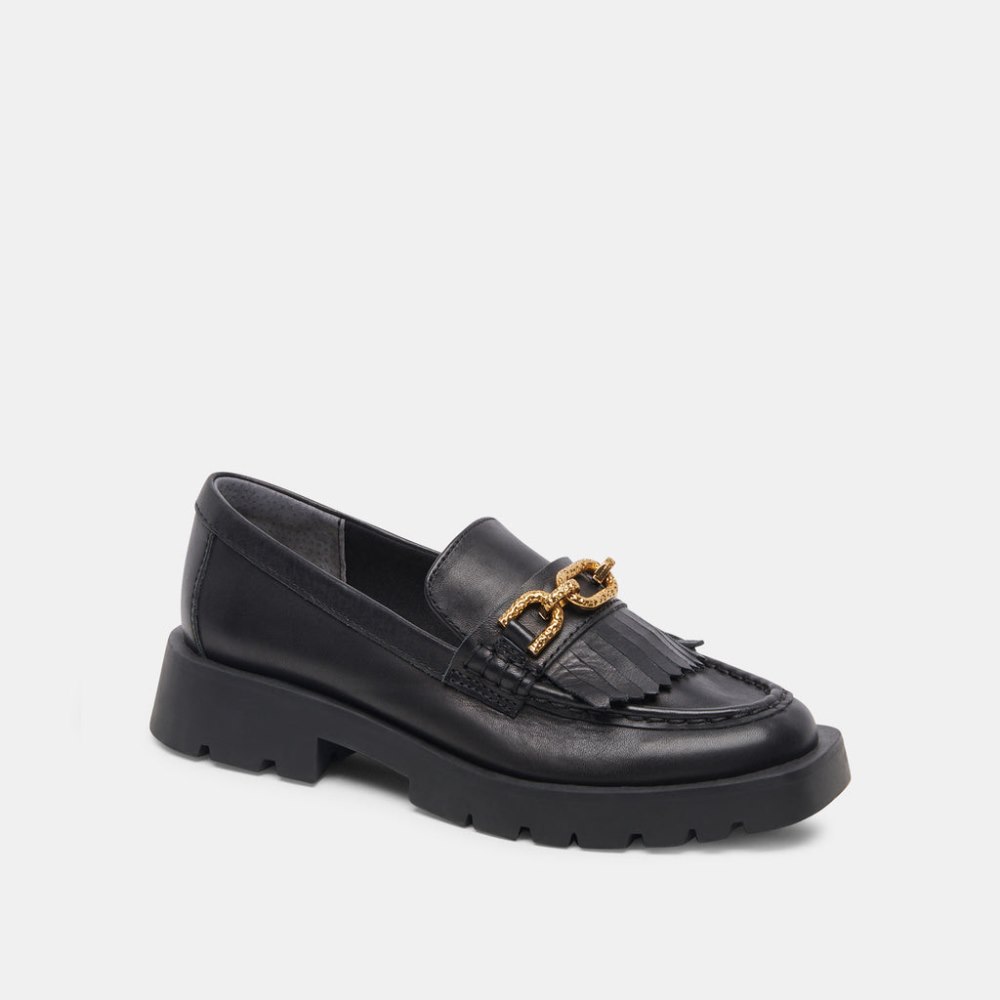 Dolce Vita Erna Wide Flats Black Leather