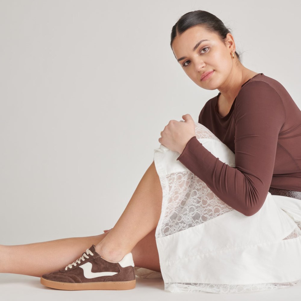 Dolce Vita Notice Sneakers Dk Brown Suede