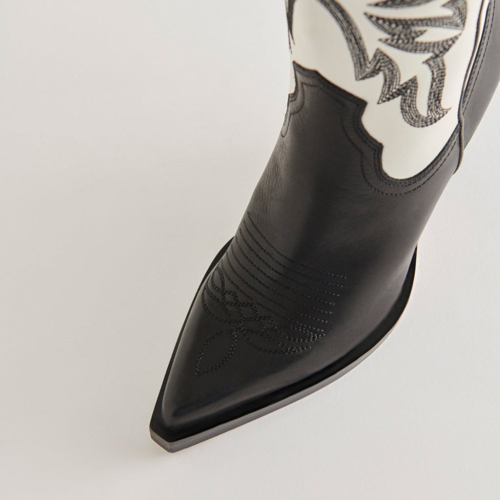 Dolce Vita Blanch Boots Black White Leather