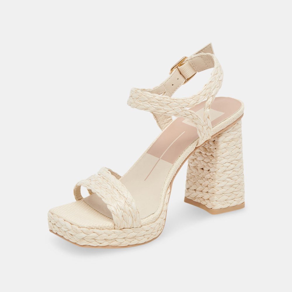 Dolce Vita Alysia Heels Ivory Raffia